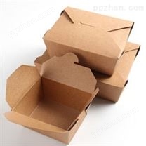 现货 食品级环保牛皮纸餐盒 快餐打包盒 餐饮包装