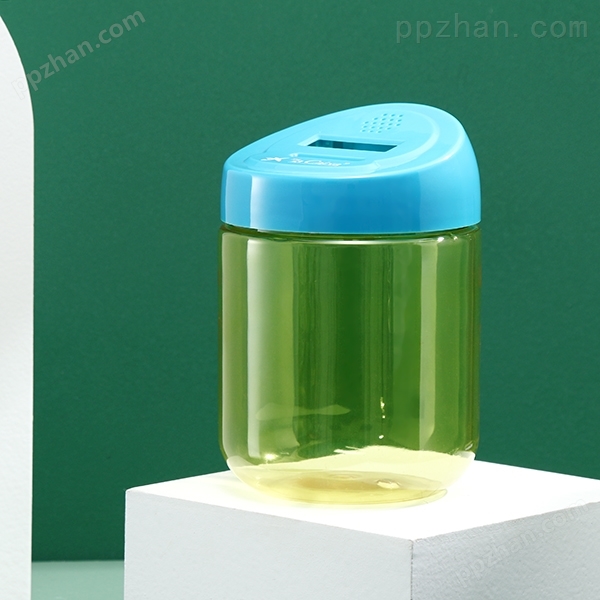 儿童礼物850MLpet塑料存钱罐 透明塑料防摔广口型罐子可定制颜色