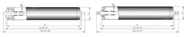 无动力弹簧压入式滚筒设计图纸